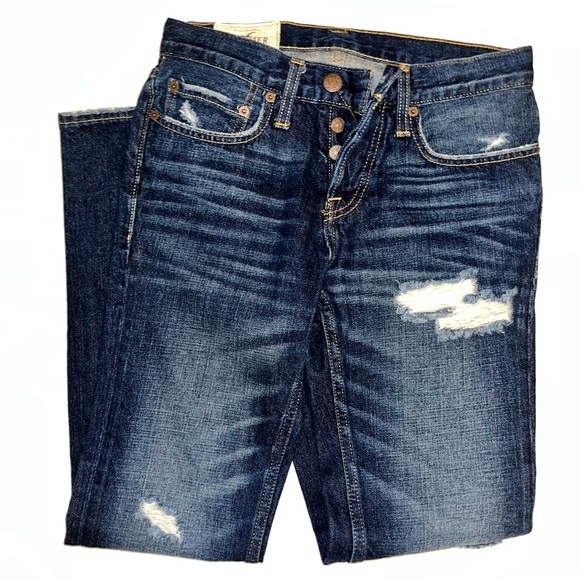 Hollister Denim - Hollister, distressed, butterfly jeans